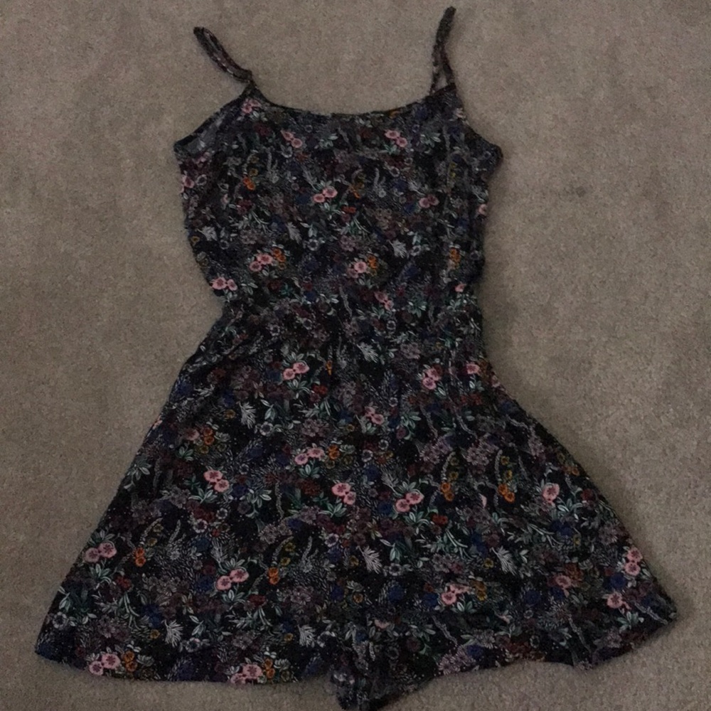 Black Floral Romper